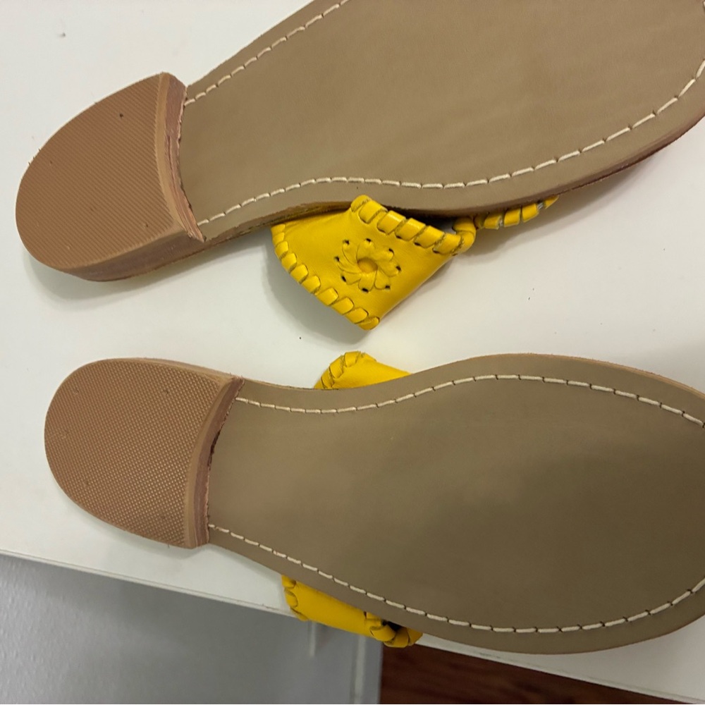 Jack Rogers Yellow Stitched  Women's Sandals Size 7M - Picture 5 of 5